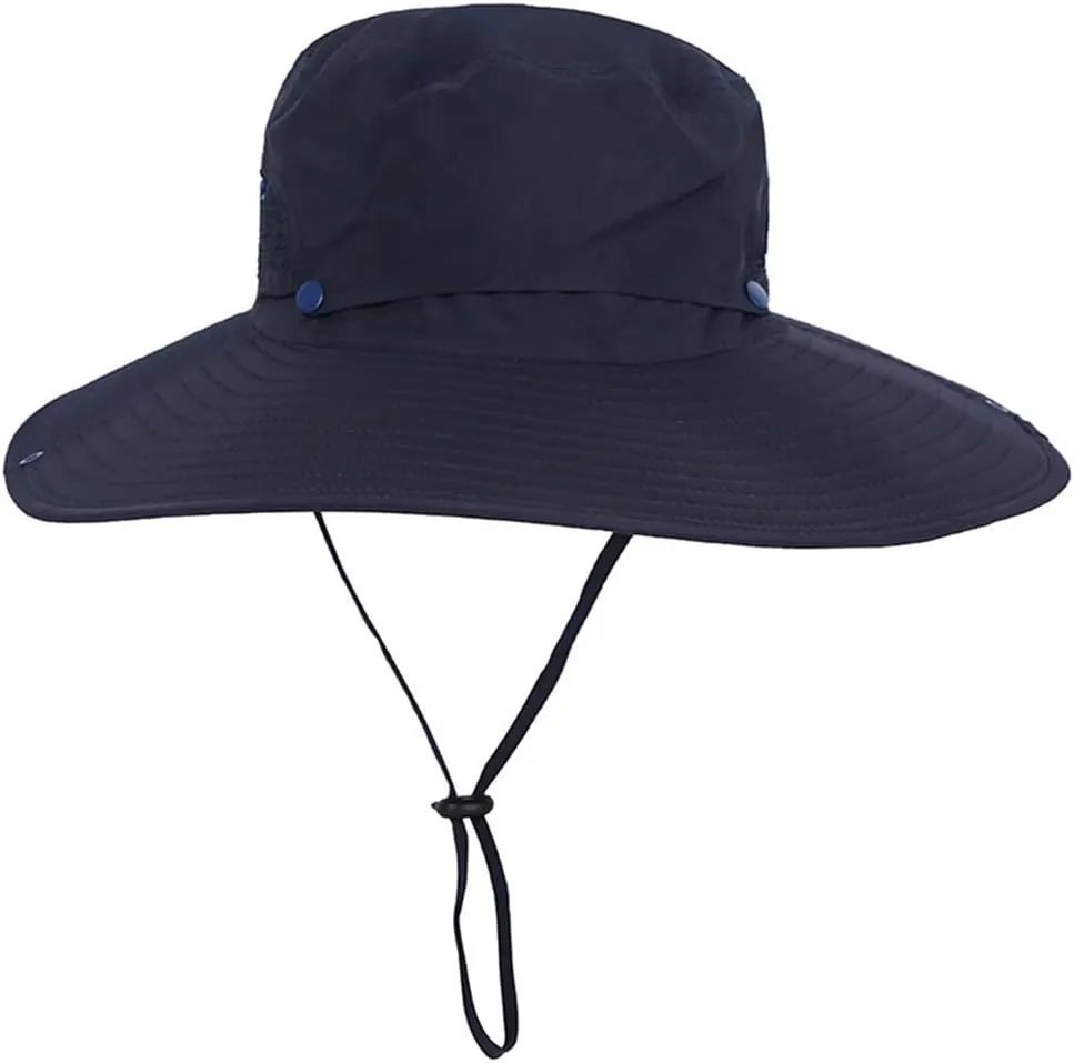 Adjustable Boonie Hat Breathable Mesh Sun Hat Wide Brim Bucket Hat Sun Protection Hiking Fishing Camping Hat