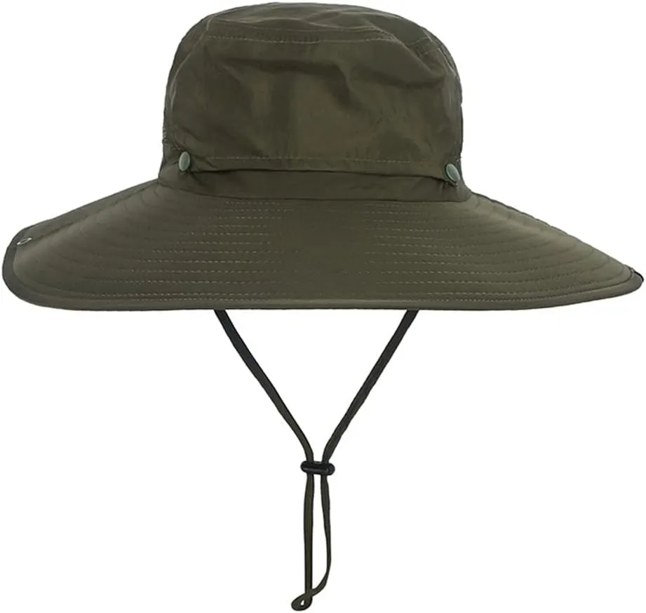 Adjustable Boonie Hat Breathable Mesh Sun Hat Wide Brim Bucket Hat Sun Protection Hiking Fishing Camping Hat