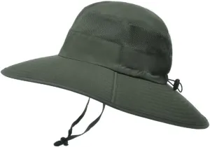 Adjustable Summer Outdoor Wide Brim Bucket Hat Breathable Mesh Sun Cap Sun Protection Panama Windproof Fishing Cap