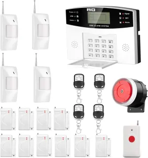 AGSHOME Security Alarm System 99 7 Zone Auto Dial 3/4G GSM SMS Home Burglar Security Wireless GSM Alarm System Detector Sensor Kit Remote Control