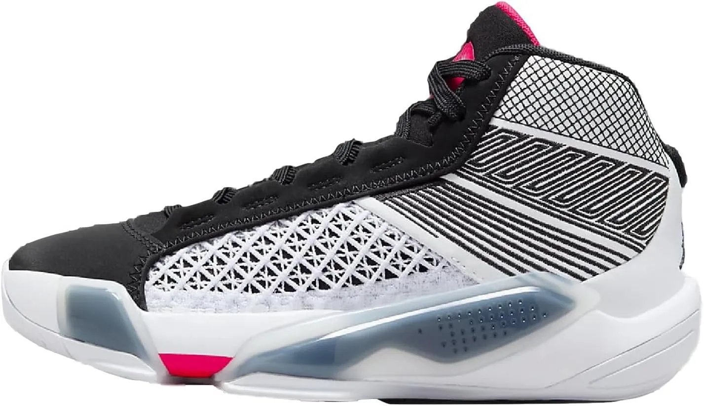 Air Jordan XXXVIII Big Kids' Shoes (DZ3499-101, White/Black/Siren Red) Size 6.5