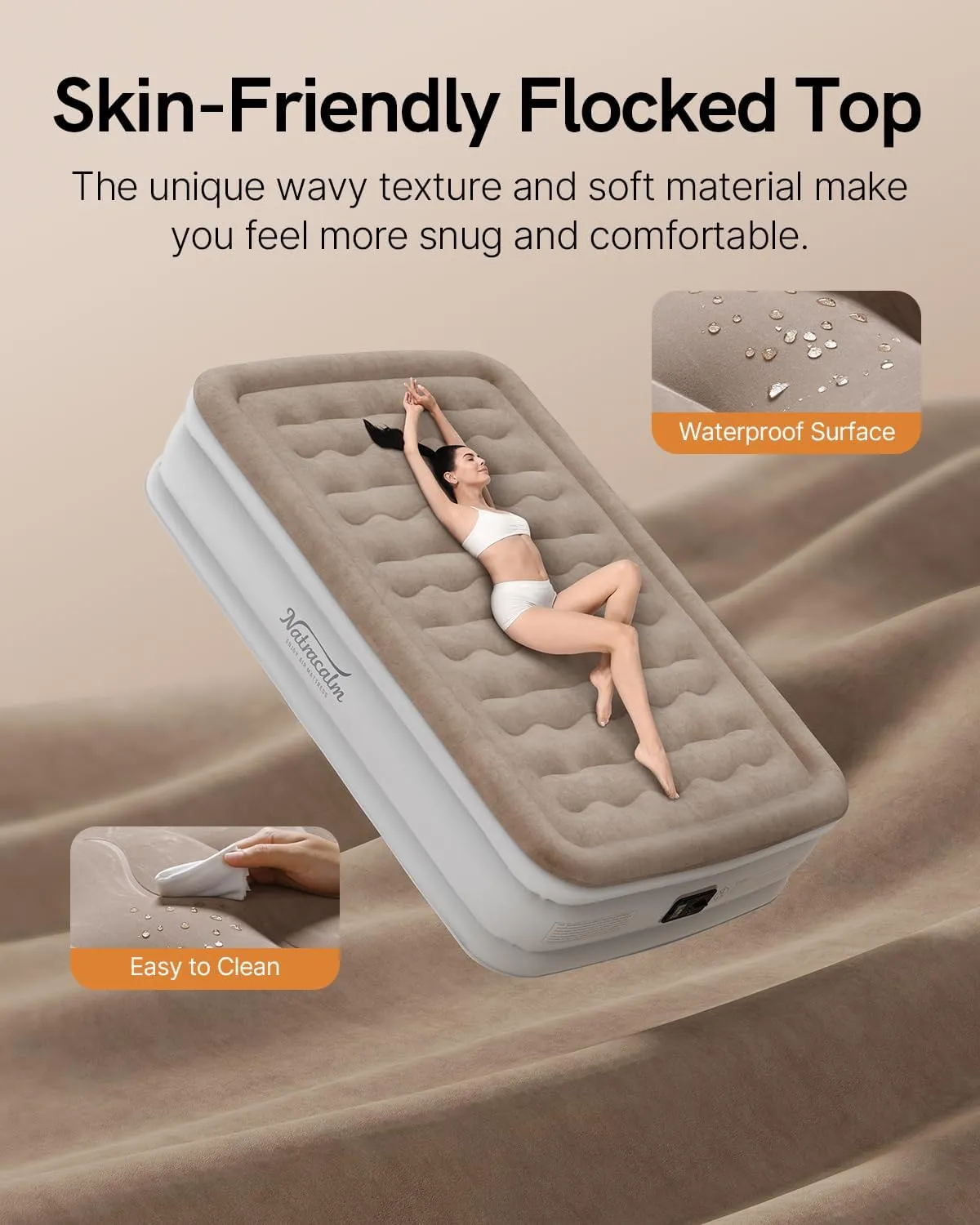 Air Mattress Full with Built in Pump, Inflatable Mattress, Blow Up Mattress Full in 3 Mins Inflation/Deflation, Air Bed for Camping & Guest, colchon inflable