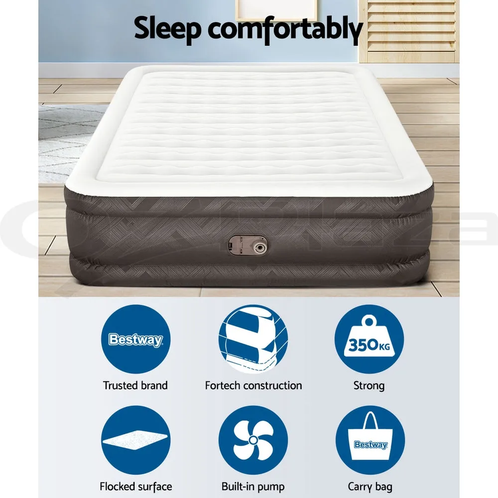 Air Mattress Queen Inflatable Bed 46Cm Airbed Grey