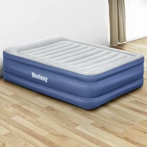 Air Mattress Queen Inflatable Bed 61Cm Airbed Blue