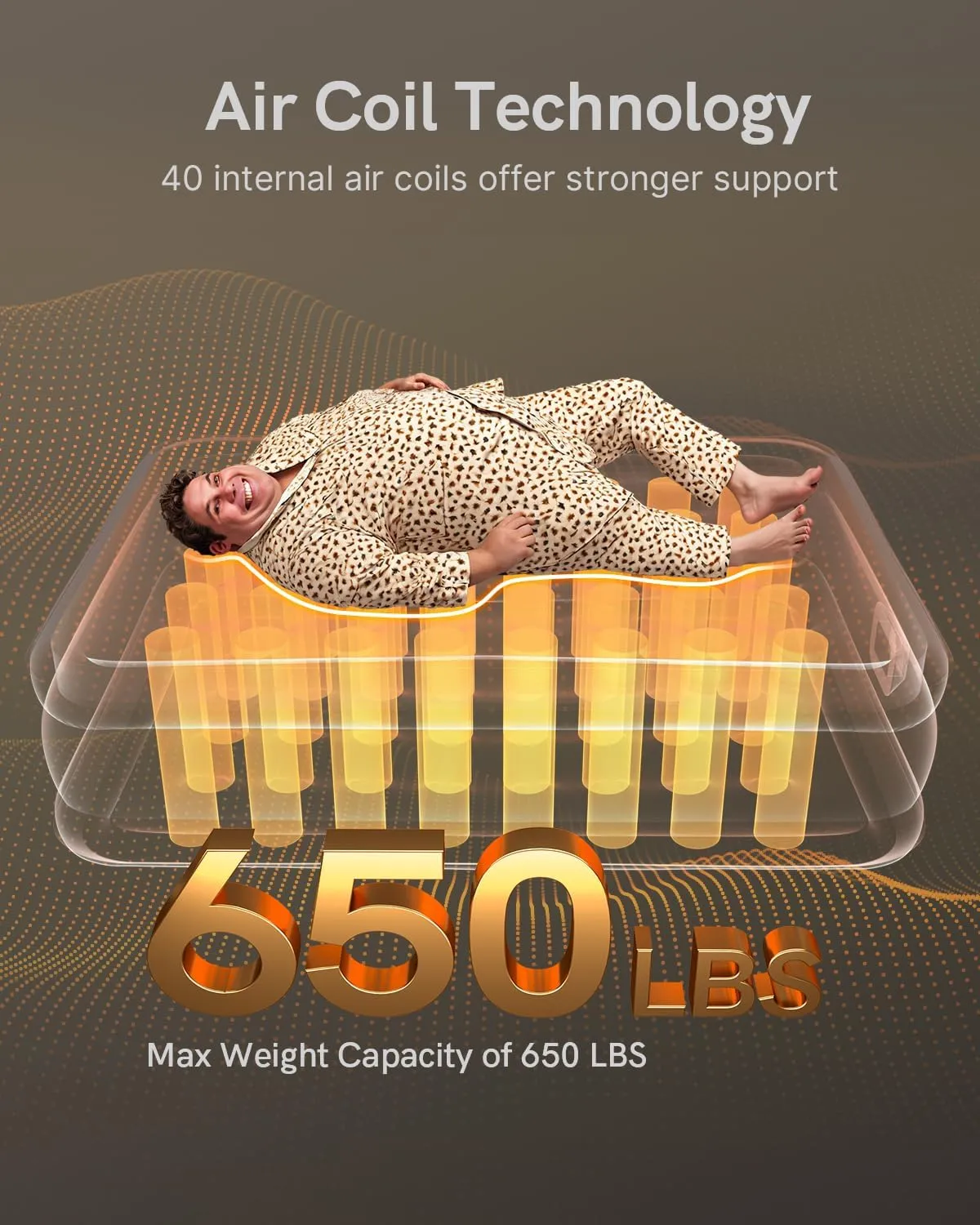 Air Mattress Queen with Built in Pump, Blow up Mattress, Inflatable Mattress, Air Bed Queen Size for Camping, Home & Guest, 3 Mins Self-Inflation/Deflation, colchon inflable Queen, 650lb Max