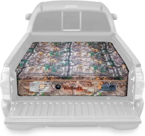 AirBedz by Pittman Outdoors Truck Bed Air Mattress - Full-Size, Long Bed, 8' Long, Built-In Rechargeable Battery Air Pump, Realtree Camo, Carry Bag, Patch Kit, 95"L x 63.5"W x 12"H