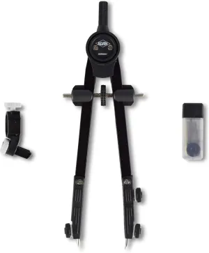 ALVIN 203 Introductory Bow Compass with Universal Adapter, Ideal for Geometry, Drafting, and Engineering, Drawing and Architecture Tool - 6" Inches