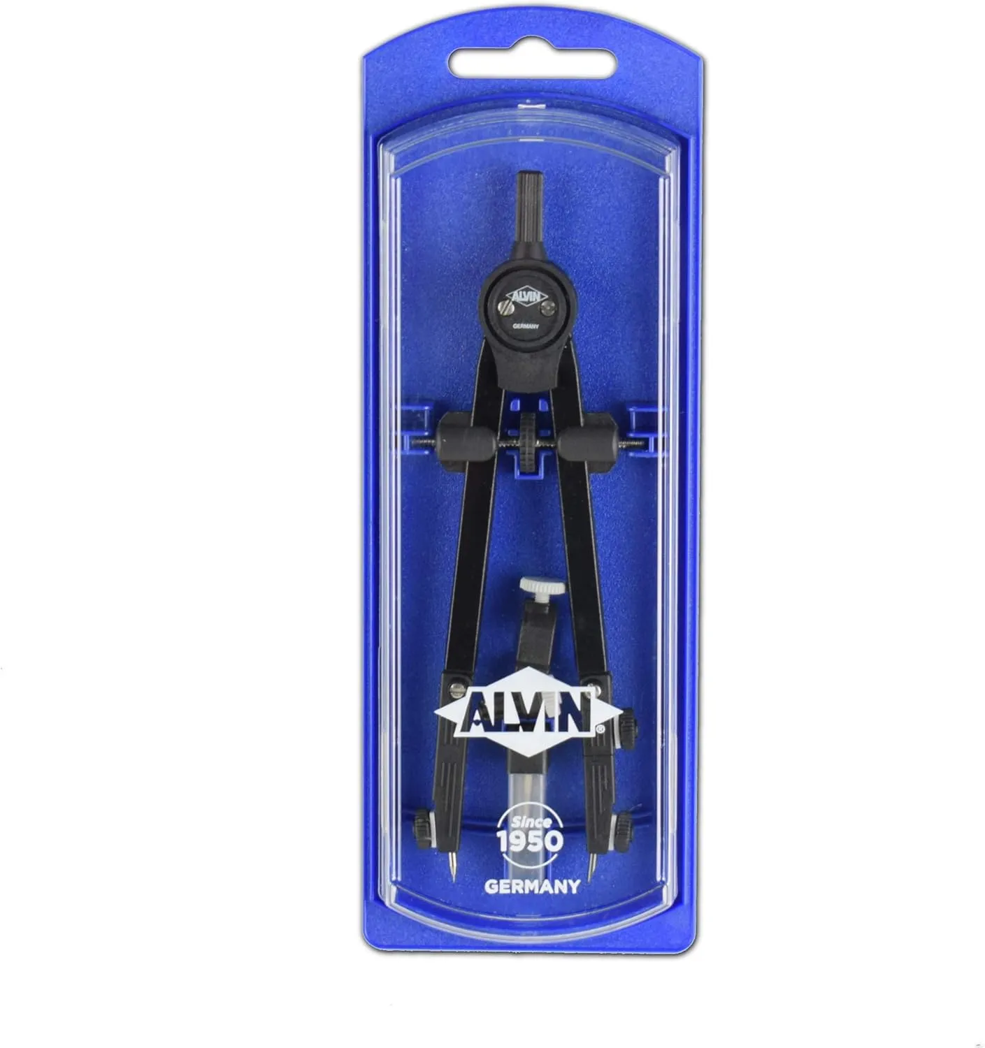 ALVIN 203 Introductory Bow Compass with Universal Adapter, Ideal for Geometry, Drafting, and Engineering, Drawing and Architecture Tool - 6" Inches