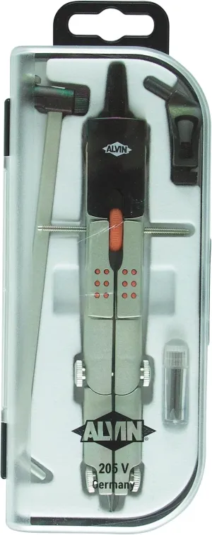 ALVIN Compass Pro Speed Bow with Beam Bar 6" Model 205V Compass for Geometry and Engineering, Included Beam Bar Allows for Drawing Large Circles, Drawing and Architecture Tool - 6 inch