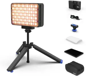 amaran Ace 25x Light Kit Bi-Color Pocket LED Light,Boost Mode to 32W Mini On Camera Video Light,2700K~6500K Support Magnetic Attraction App Control with Carrying Case,Mini Tripod for Vlog (Charcoal)