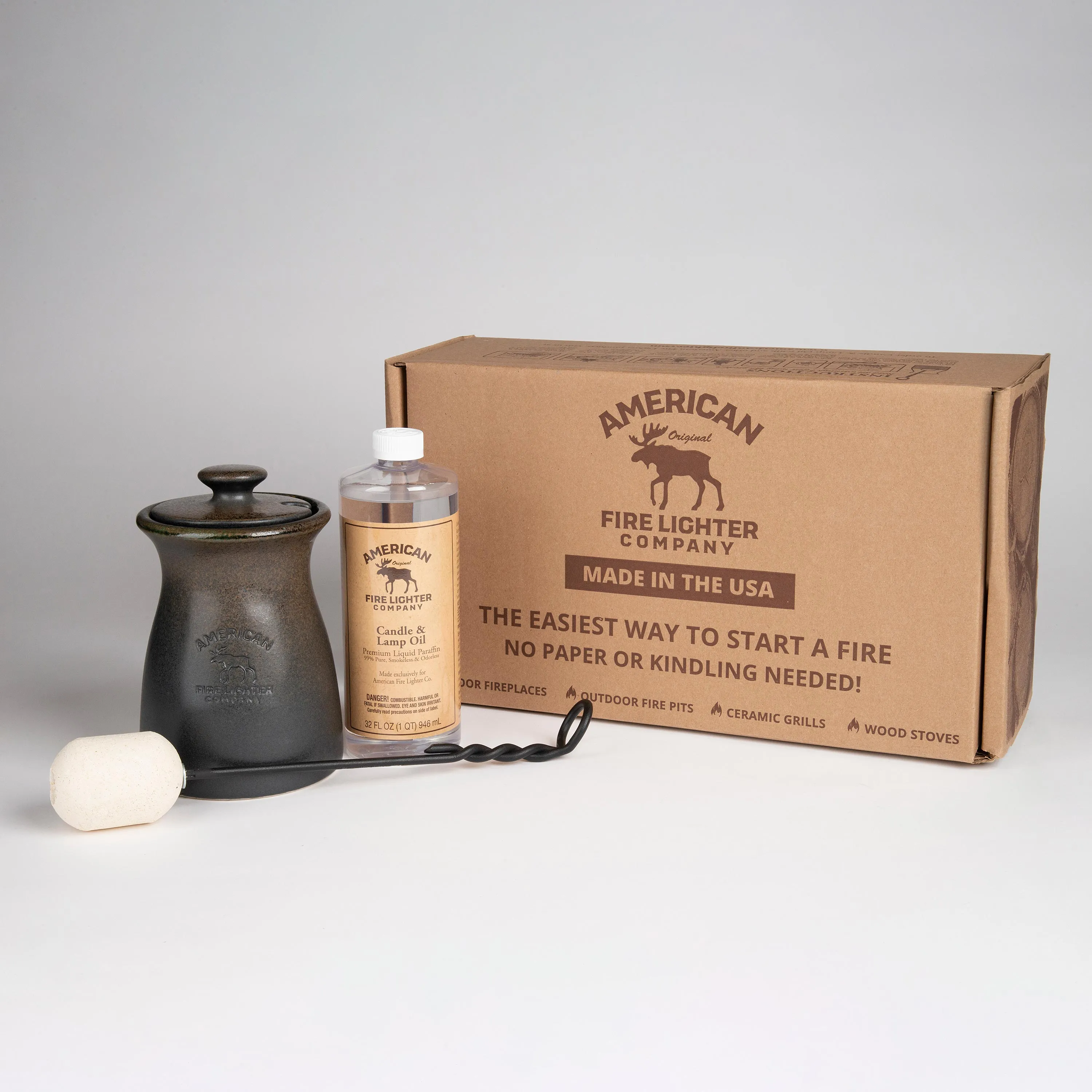 American Fire Lighter Kit With Clean-Burning Lamp Oil