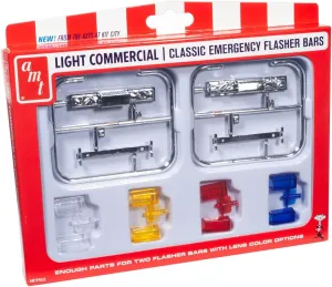 AMT Skill 2 Model Kit Light Commercial Classic Emergency Flasher Bars Set of 10 Pieces for 1/25 Scale Model