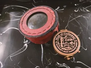 Antique Brass Mull of Galloway Compass Marine Navy Navigation Tool with Leather Case Vintage Style Pocket Compass for Collectors Gift Adventure Decor