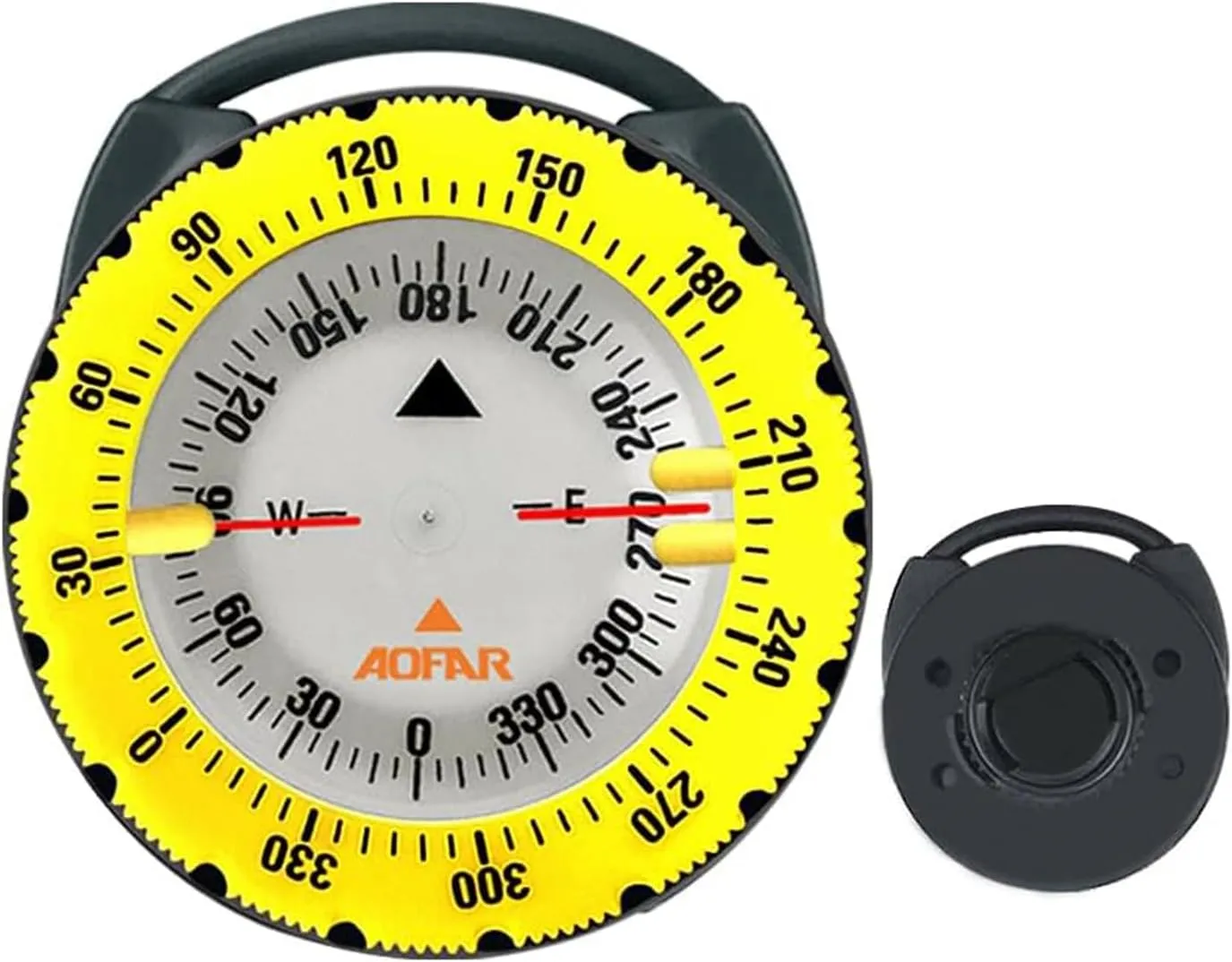 AOFAR Dive Compass AF-Q60C Waterproof, Durable, Compact. Compass with Hose clamp Design for Sailing, Diving