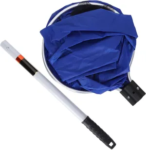 Aquarium Net, Waterproof Soft Fish Transfer Net Long Koi Tansfer Mesh Basket with Extendable Handle, for Medium Large Fish(35CM)