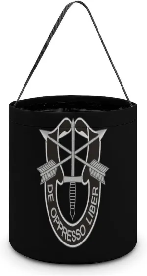 Army Special Forces Logo Funny Easter Egg Bags Trick-o-r-Treat Tote Bag Reusable Bucket Storage Basket Handbag Party Novelty