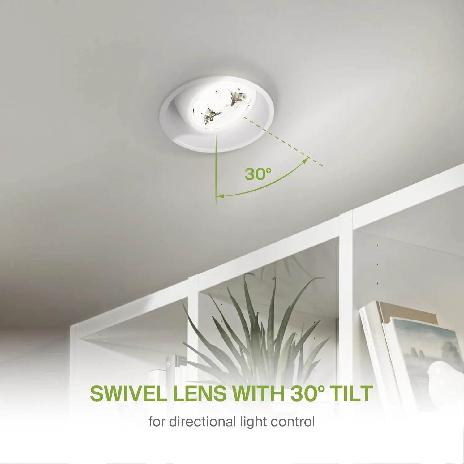 ASD Trimless 3 Inch Gimbal LED Recessed Light, 12W 120V Canless LED Downlight, Adjustable Dimmable Directional Ceiling Light with J-Box, 5 CCT 2700K-5000K, CRI 90 , IC Rated, Airtight, ETL, White