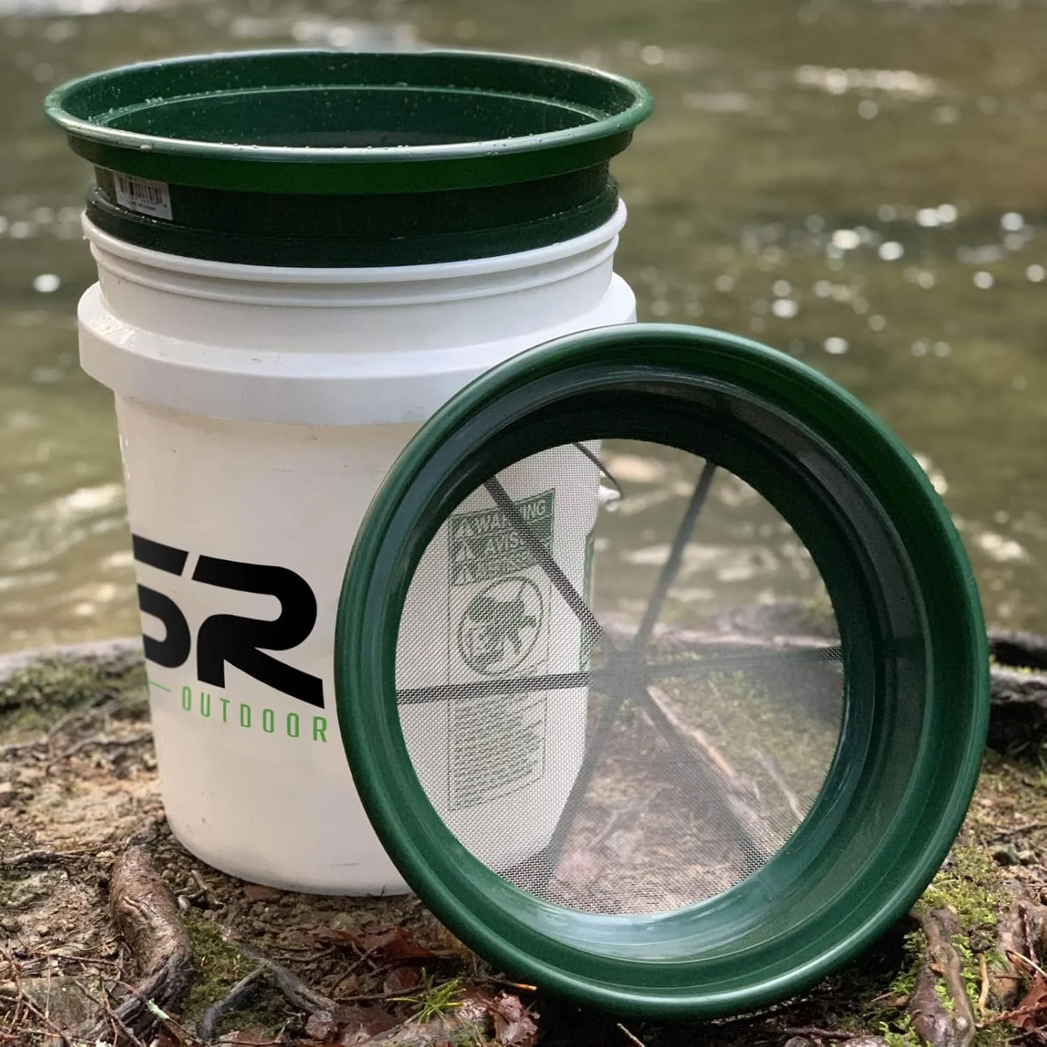 ASR Outdoor Gold Panning 1/2 Classifier Screen Sifting Pan Prospecting Mesh Sieve