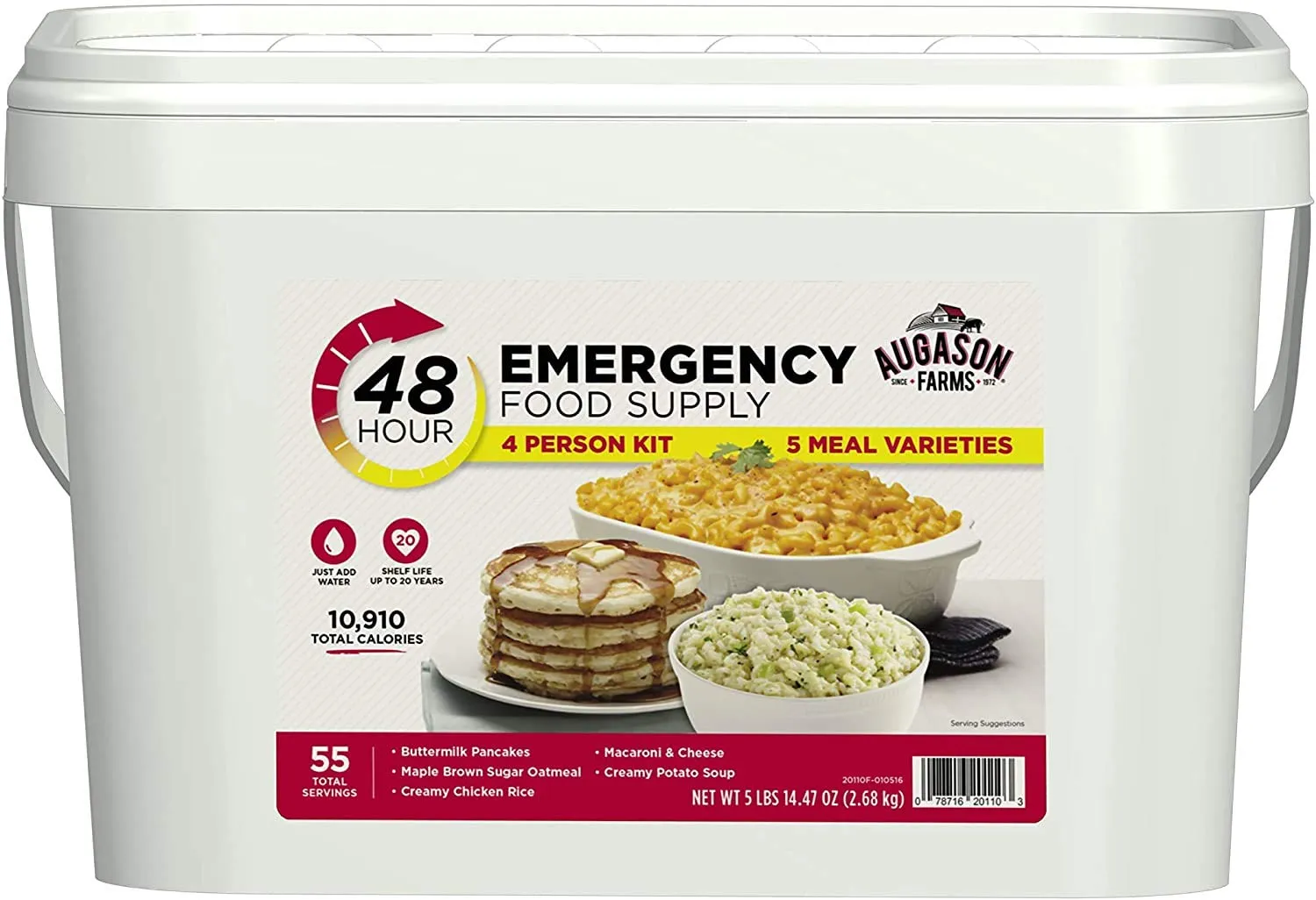 Augason Farms 48-Hour Emergency Food Supply 4 Person Kit, 94.47 oz (94.47 oz, 2)