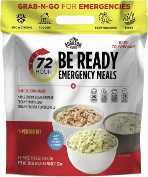 Augason Farms 72-Hour Be Ready Emergency Meal Kit, White, Small