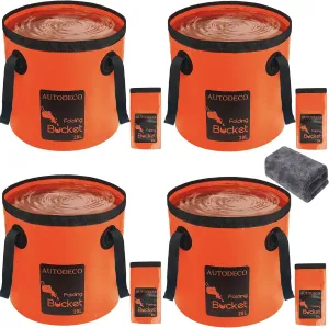 AUTODECO Collapsible Bucket 5 Gallon Container Folding Water Bucket Portable Wash Basin