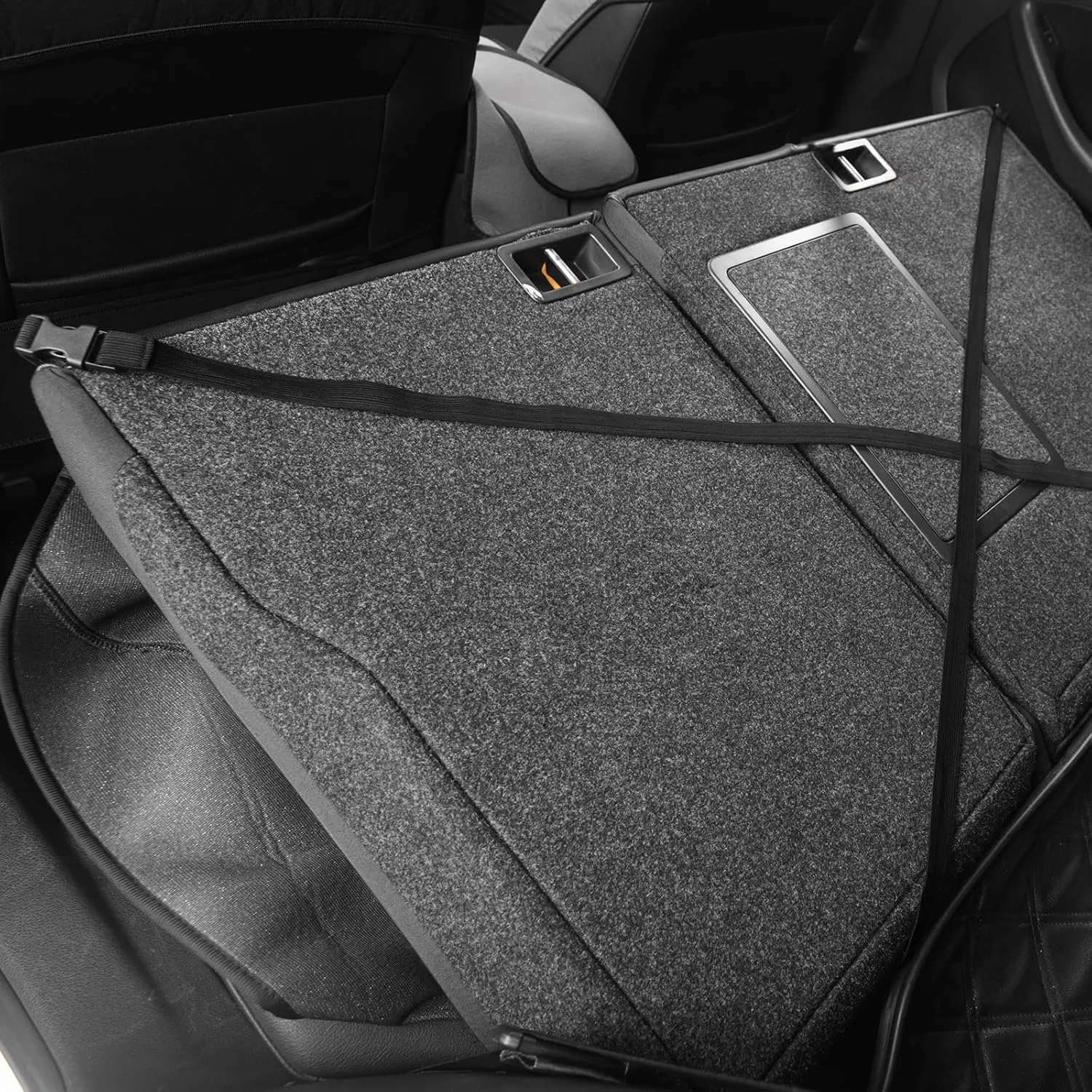 AUTOYOUTH Car Seat Covers Full Set Gray, Front Bucket Seat Cover with Split Bench for Women Full Set Protectors Universal Fit- 9pcs
