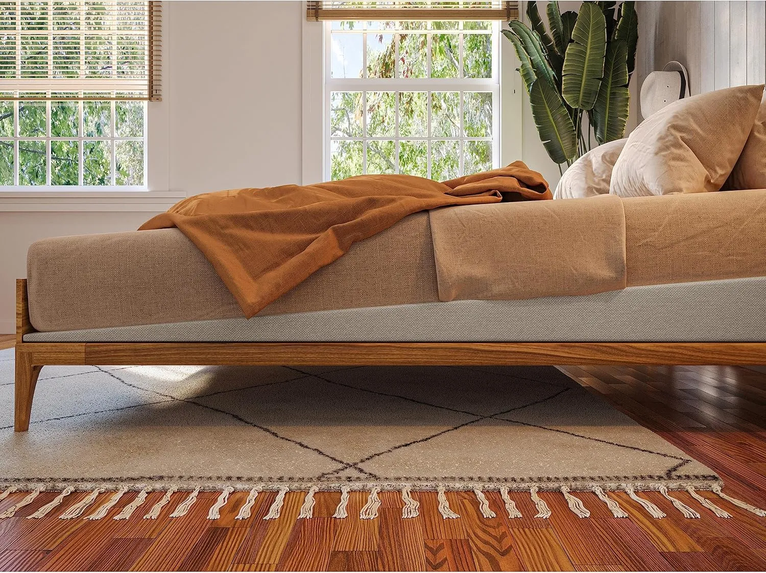 Avana Mattress Elevator with Polycotton Covers - Under Bed 7-Inch Incline Foam Lift, Multiple Colors, Queen Size