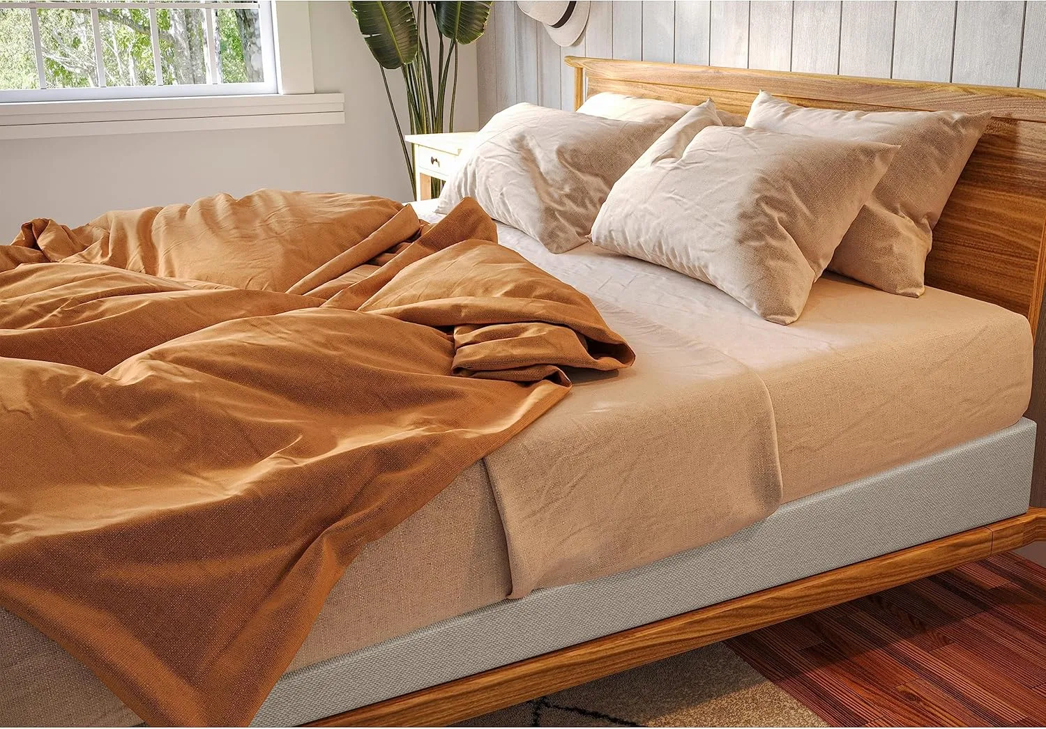Avana Mattress Elevator with Polycotton Covers - Under Bed 7-Inch Incline Foam Lift, Multiple Colors, Queen Size