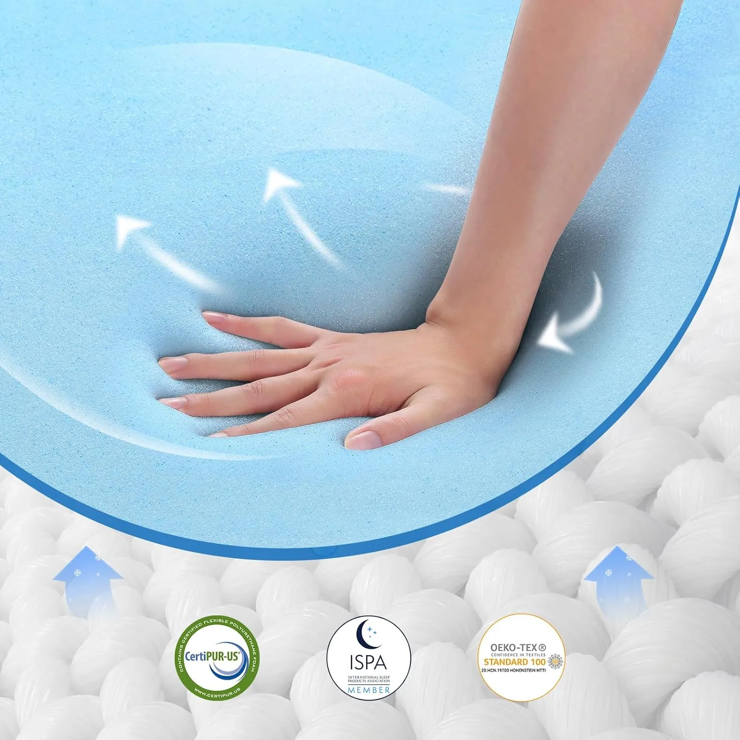 Avenco Queen Mattress, 10 Inch Memory Foam Queen Hybrid Mattress with Individual Pocket Coils for Motion Isolation, Medium Firm Queen Size Mattresses in a Box, CertiPUR-US Certified