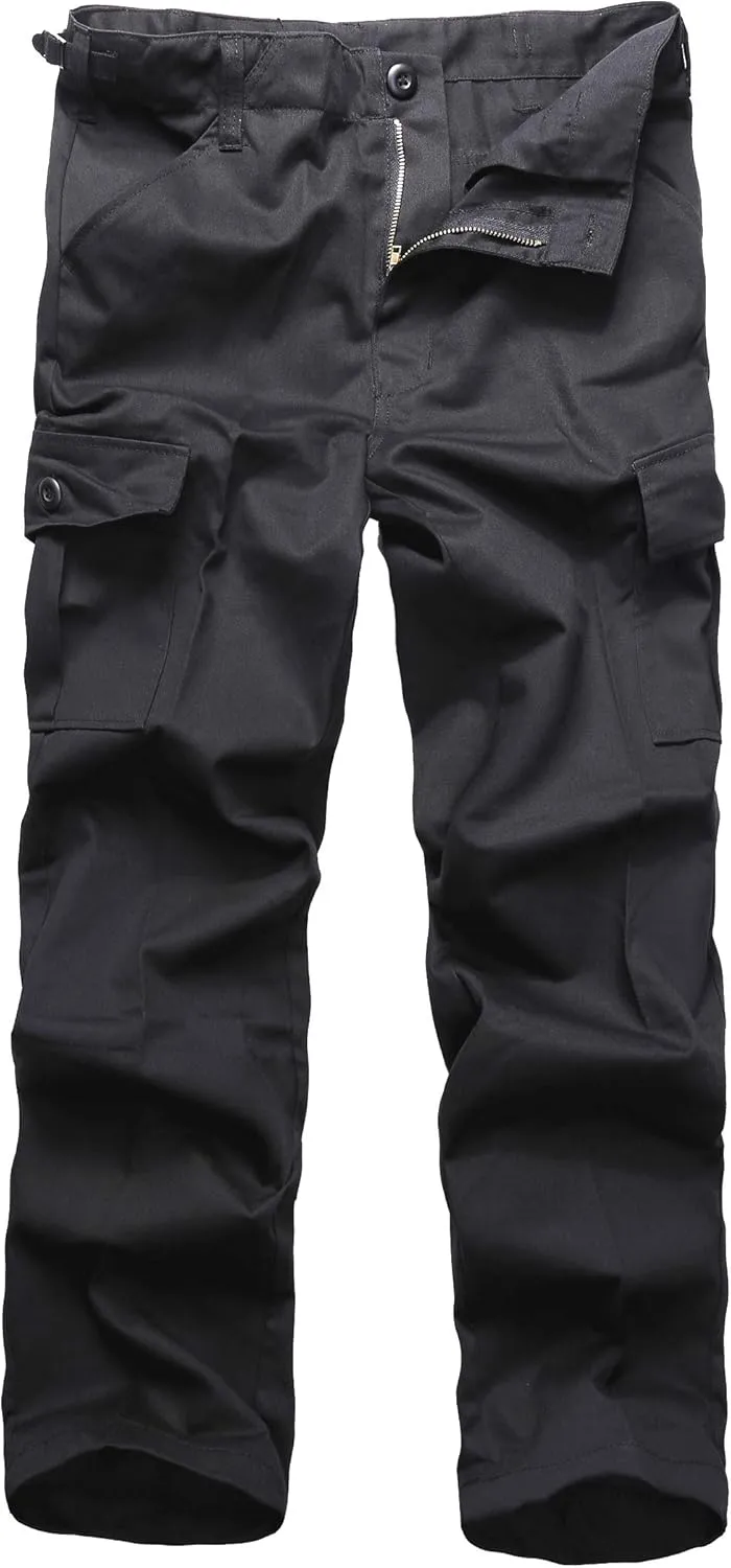 BACKBONE Boys Girls Kids Combat Army Ranger Camping Outdoor camo Cargo Pants Trousers