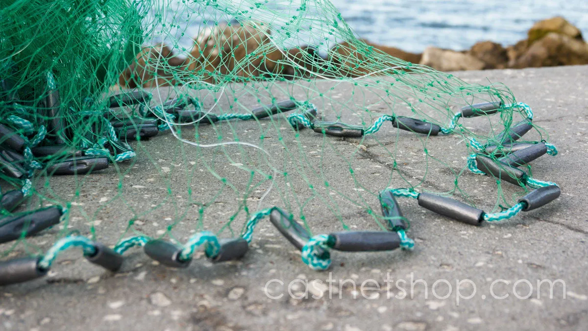 Bait Buster Mullet Cast Nets CML-MB12-NDS, 12 ft. Radius, 1-1/4" Sq. Mesh