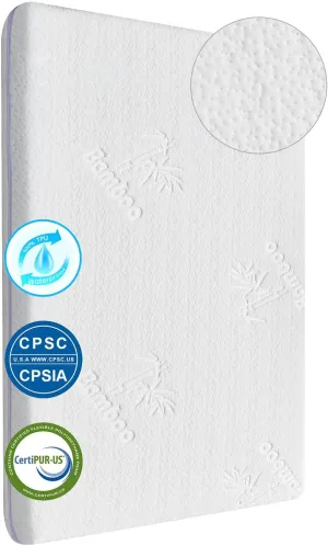 Bamboo Fiber and Microfiber Cover Bassinet Mattress (32 * 22 * 1.5) - Dual Side Gel Memory Foam for Maxi-COSI, Fodoss, Yacul, Cloud Baby Bassinet