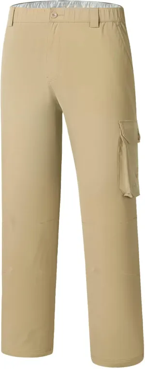 BASSDASH Men's Fishing Cargo Pants Water Resistant Quick Dry Lightweight UPF 50  for Outdoor Hiking Elastic Waist Pants FP05M