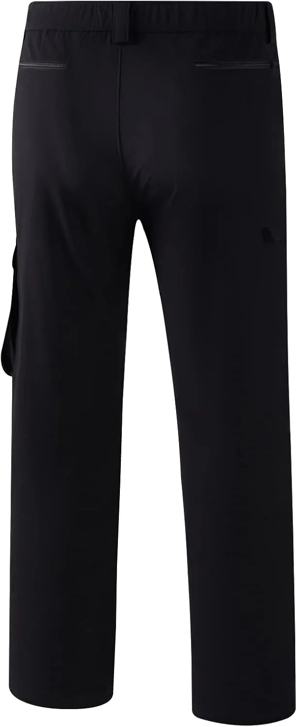 BASSDASH Men's Fishing Cargo Pants Water Resistant Quick Dry Lightweight UPF 50  for Outdoor Hiking Elastic Waist Pants FP05M