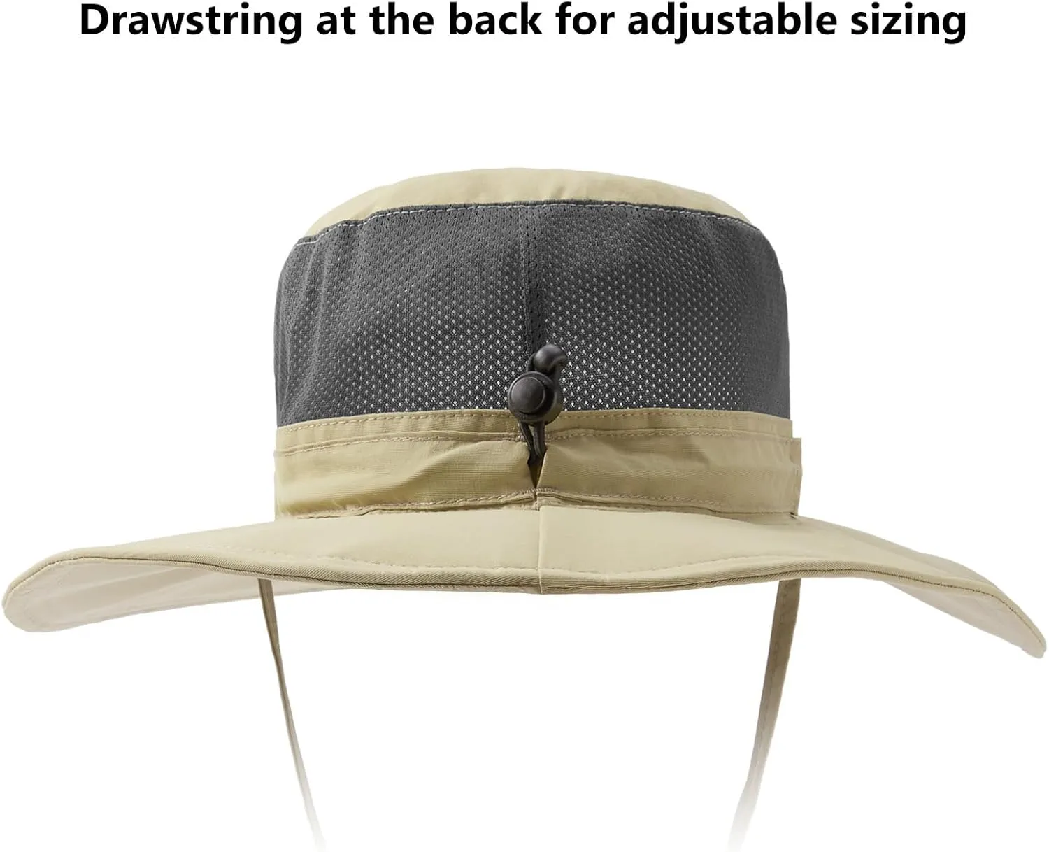 BASSDASH UPF 50  Fishing Sun Hat Water Resistant Unisex Wide Brim Bucket Boonie Hat for Hiking Camping Safari FH15