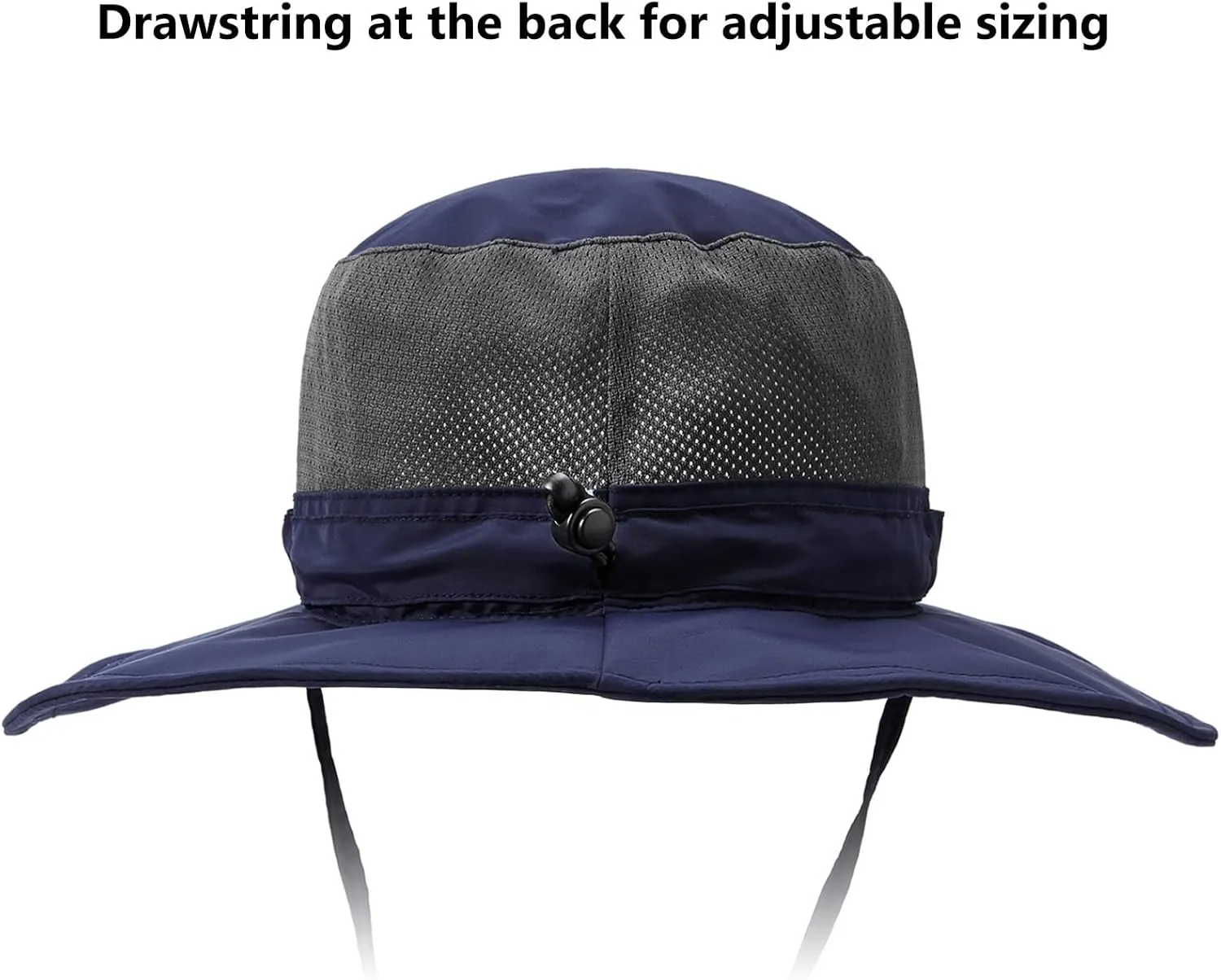 BASSDASH UPF 50  Fishing Sun Hat Water Resistant Unisex Wide Brim Bucket Boonie Hat for Hiking Camping Safari FH15