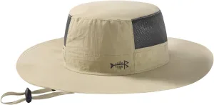 BASSDASH UPF 50  Fishing Sun Hat Water Resistant Unisex Wide Brim Bucket Boonie Hat for Hiking Camping Safari FH15