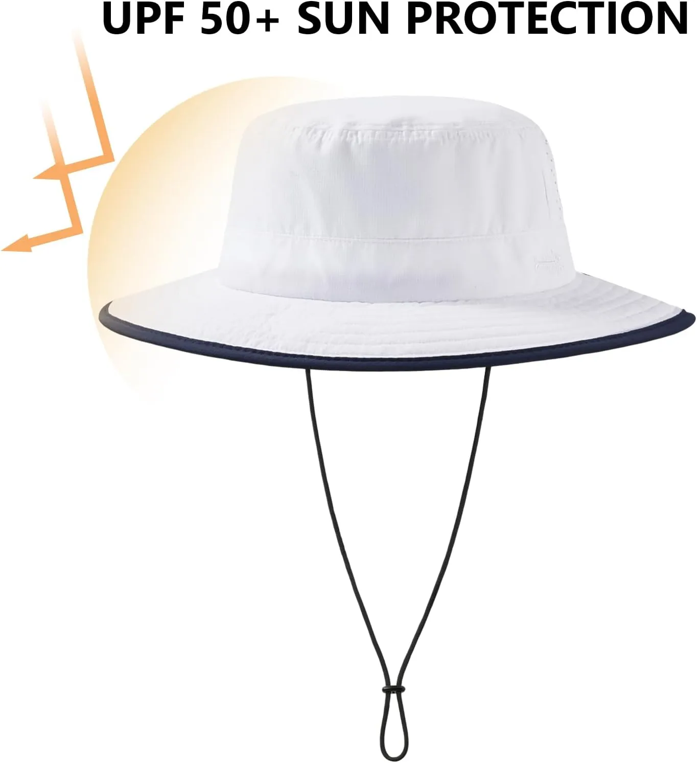 BASSDASH UPF 50  Water-Resistant Fishing Bucket Hat with Laser Perforated Mesh Adjustable for Men Women Outdoor Hiking