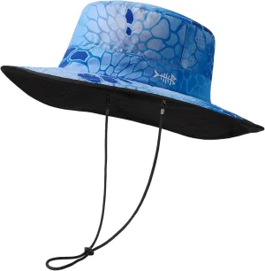 BASSDASH UPF 50  Water-Resistant Fishing Bucket Hat with Laser Perforated Mesh Adjustable for Men Women Outdoor Hiking