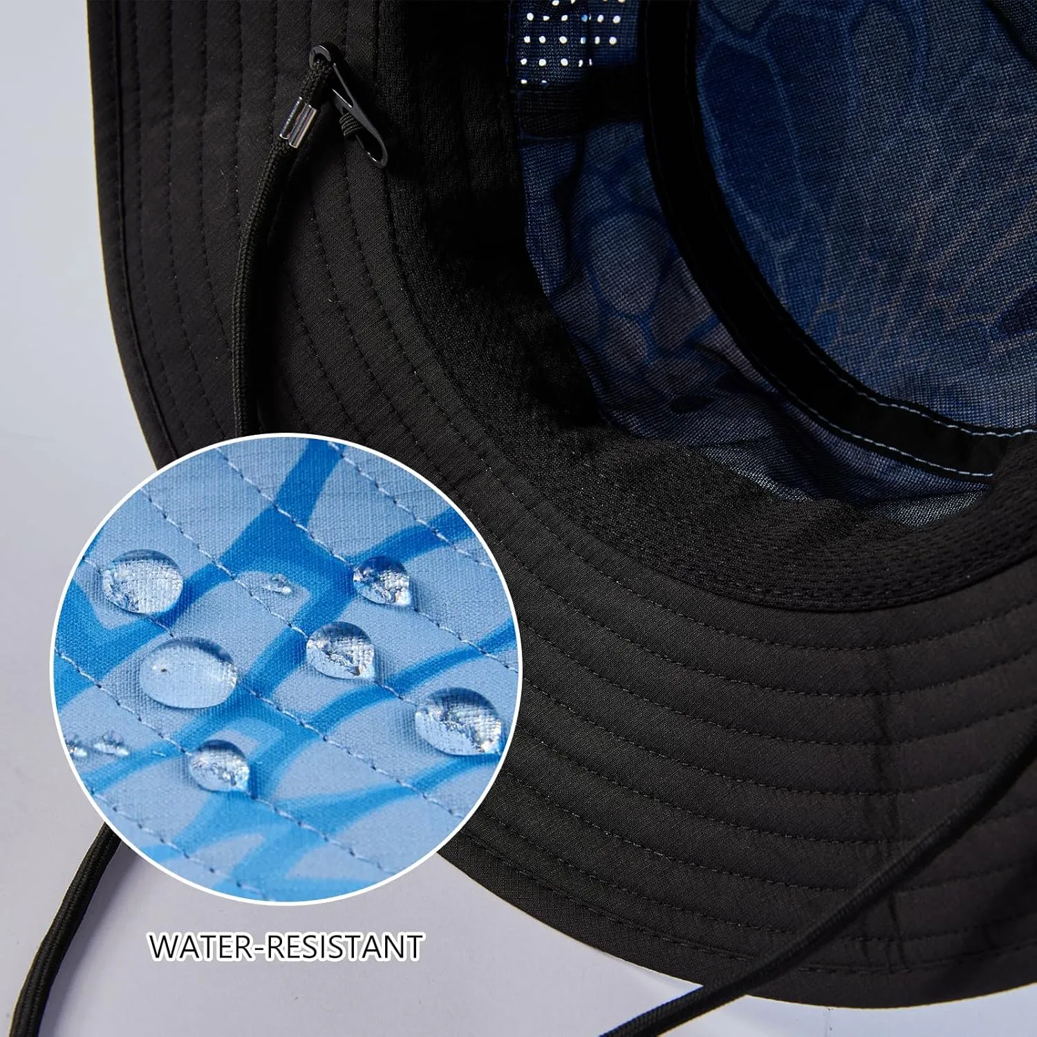 BASSDASH UPF 50  Water-Resistant Fishing Bucket Hat with Laser Perforated Mesh Adjustable for Men Women Outdoor Hiking