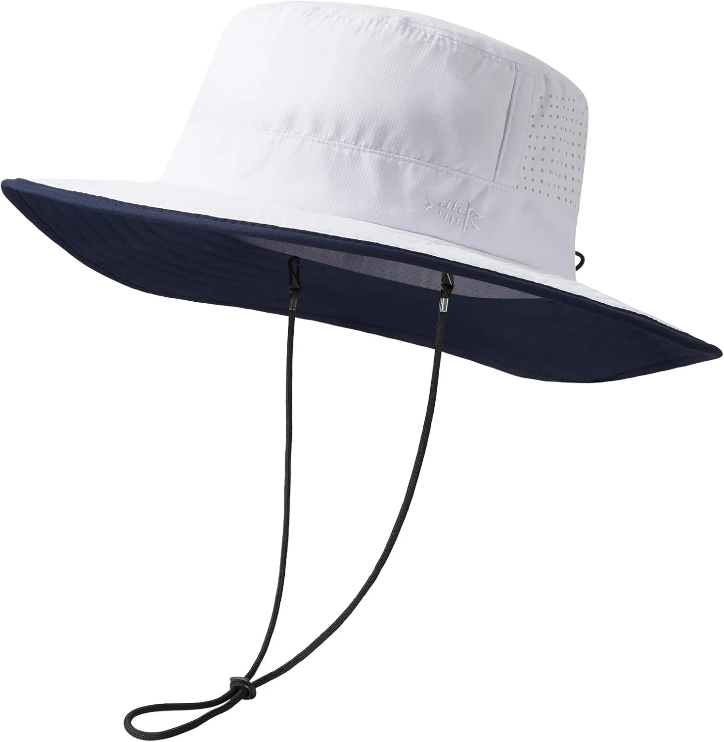 BASSDASH UPF 50  Water-Resistant Fishing Bucket Hat with Laser Perforated Mesh Adjustable for Men Women Outdoor Hiking