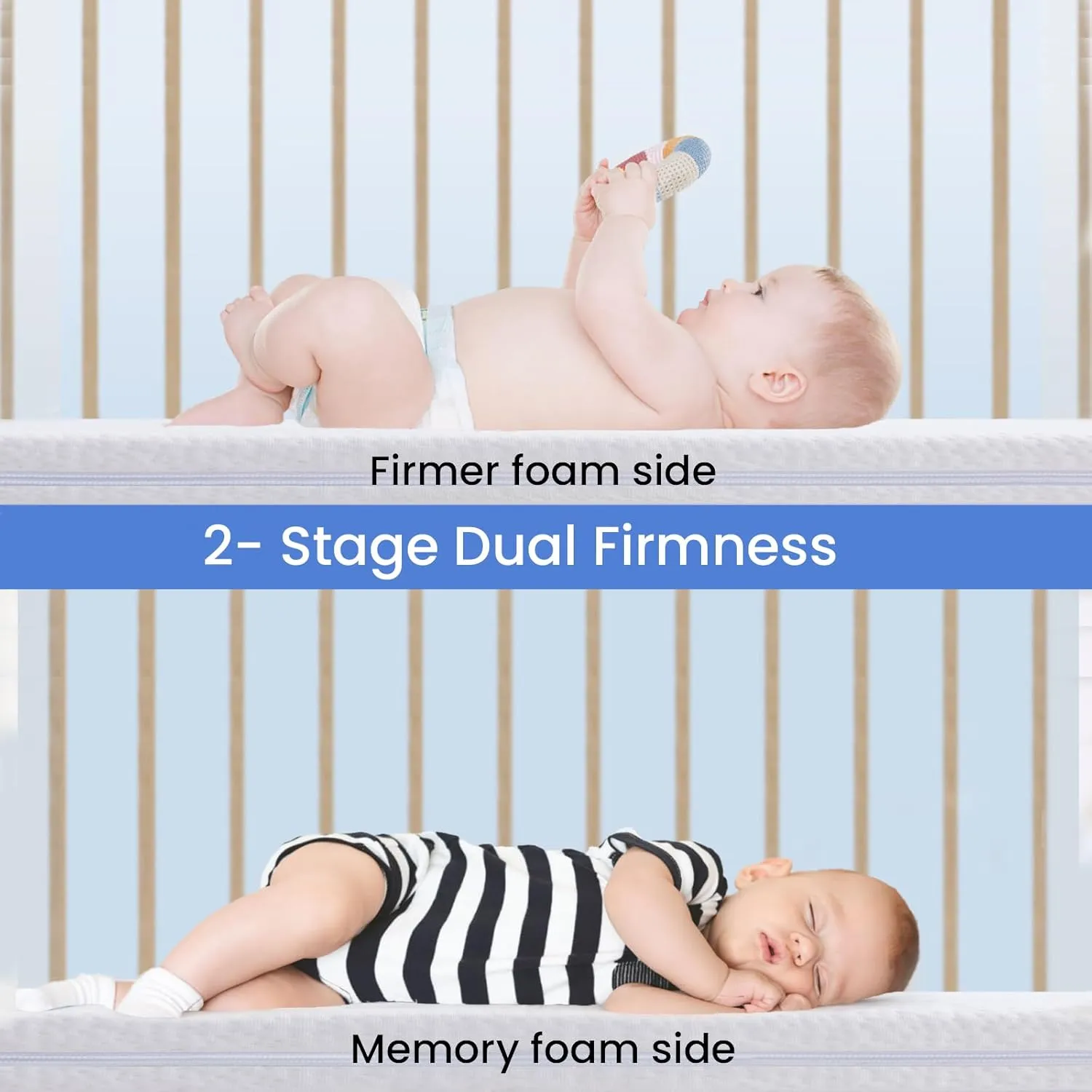 Bassinet Mattress Pad 36.5X25X1.5, Fits Dream On Me Nest/Zodiak/Zoom Portable, Pamo Babe Deluxe and Baby Trend Deluxe Portable, Waterproof Breathable Soft Baby Foam with Removable Zippered Cover