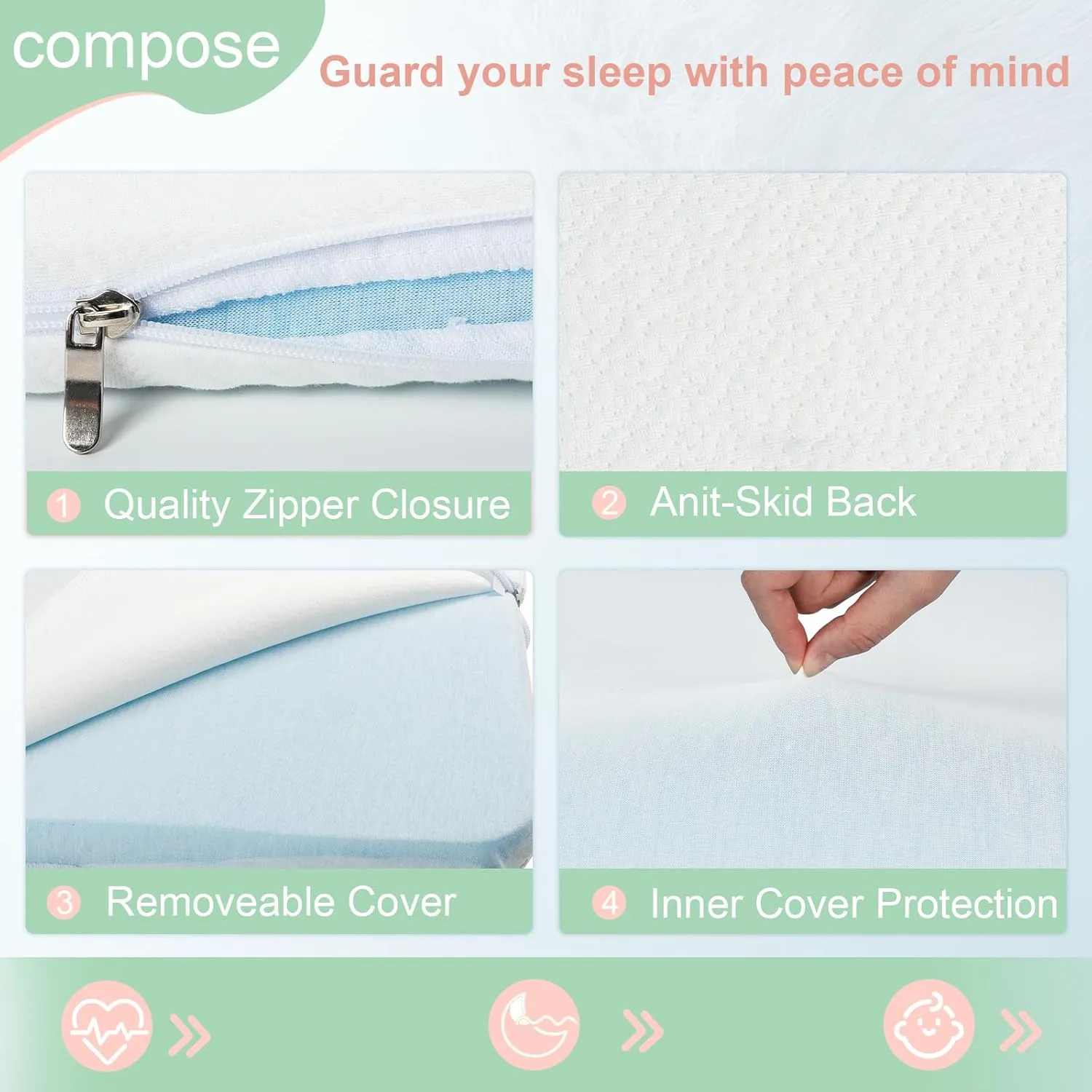 Bassinet Mattress Topper, Gel Memory Foam Mattress with Removable Cover(32" x 22"), Fit for Maxi-COSI Iora, Graco Travel Lite, Fodoss, Yacul and Cloud Baby Bassinet, Soft Mattress