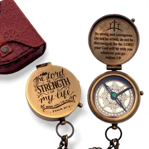 Be Strong Compass - Baptism Gift - Religious gifts - Gift to son - Daughter - Inspirational