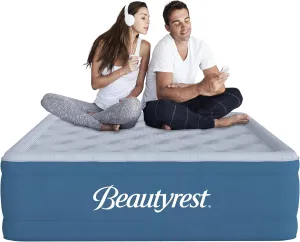 Beautyrest 17" Comfort Plus Air Bed Mattress with Built-in Pump and Plush Cooling Topper, Full
