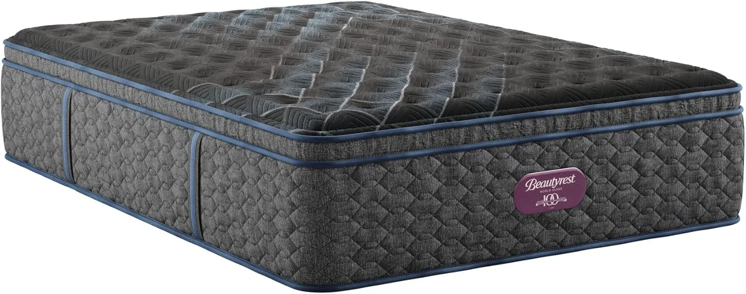 Beautyrest World Class Level Four Firm Pillow Top 16.25" Mattress - King Size - Supportive, Pressure Relief, Cooling, Motion Separation; CertiPUR-US, 100 Night Sleep Trial and 10 Year Warranty