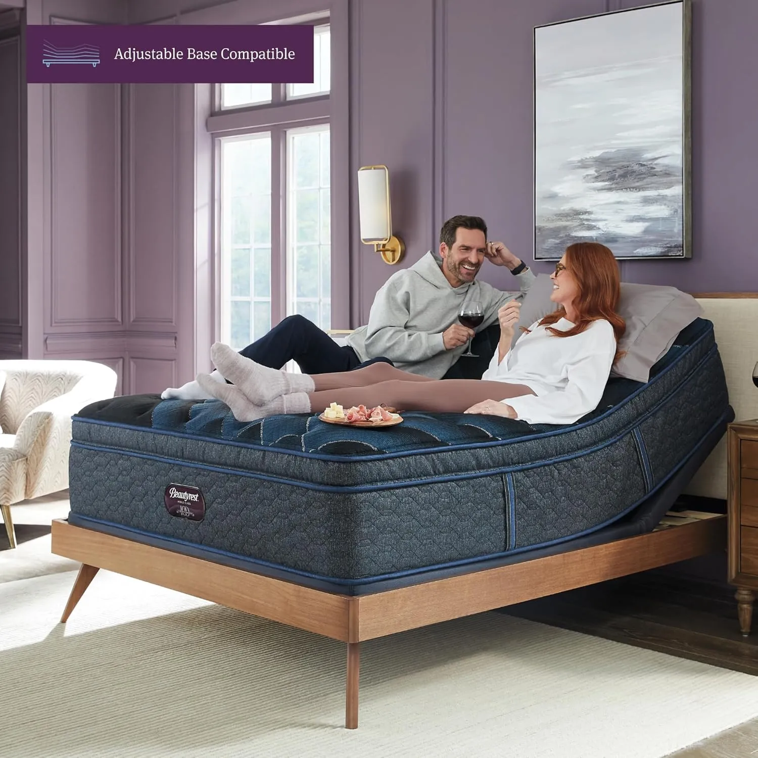 Beautyrest World Class Level Four Firm Pillow Top 16.25" Mattress - King Size - Supportive, Pressure Relief, Cooling, Motion Separation; CertiPUR-US, 100 Night Sleep Trial and 10 Year Warranty