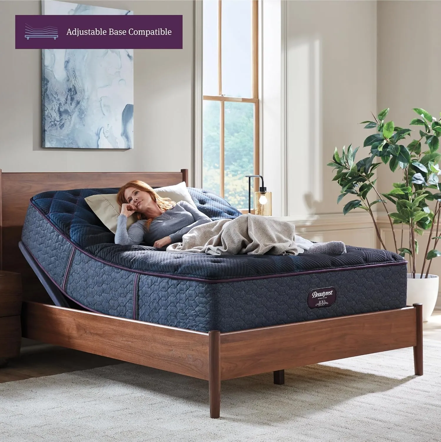 Beautyrest World Class Level Three Medium Pillow Top 15.75" Mattress - Queen Size - Supportive, Pressure Relief, Cooling, Motion Separation; CertiPUR-US, 100 Night Sleep Trial and 10 Year Warranty