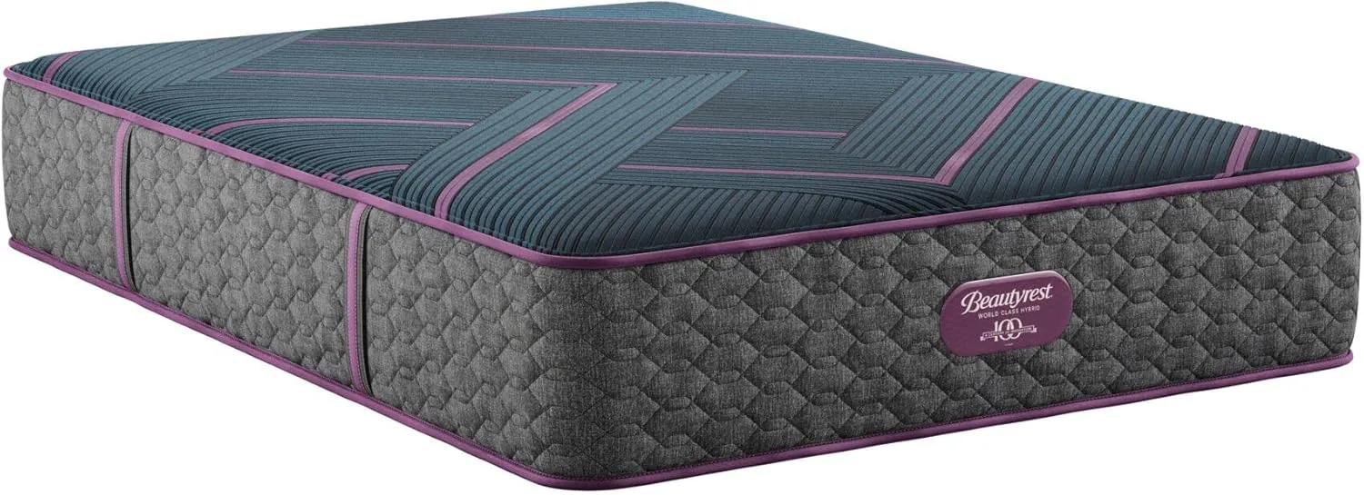 Beautyrest World Class Level Three Plush 13" Hybrid Mattress - Twin XL Size - Durable Support, Pressure Relief, Cooling, Motion Separation; CertiPUR-US, 100 Night Sleep Trial and 10 Year Warranty
