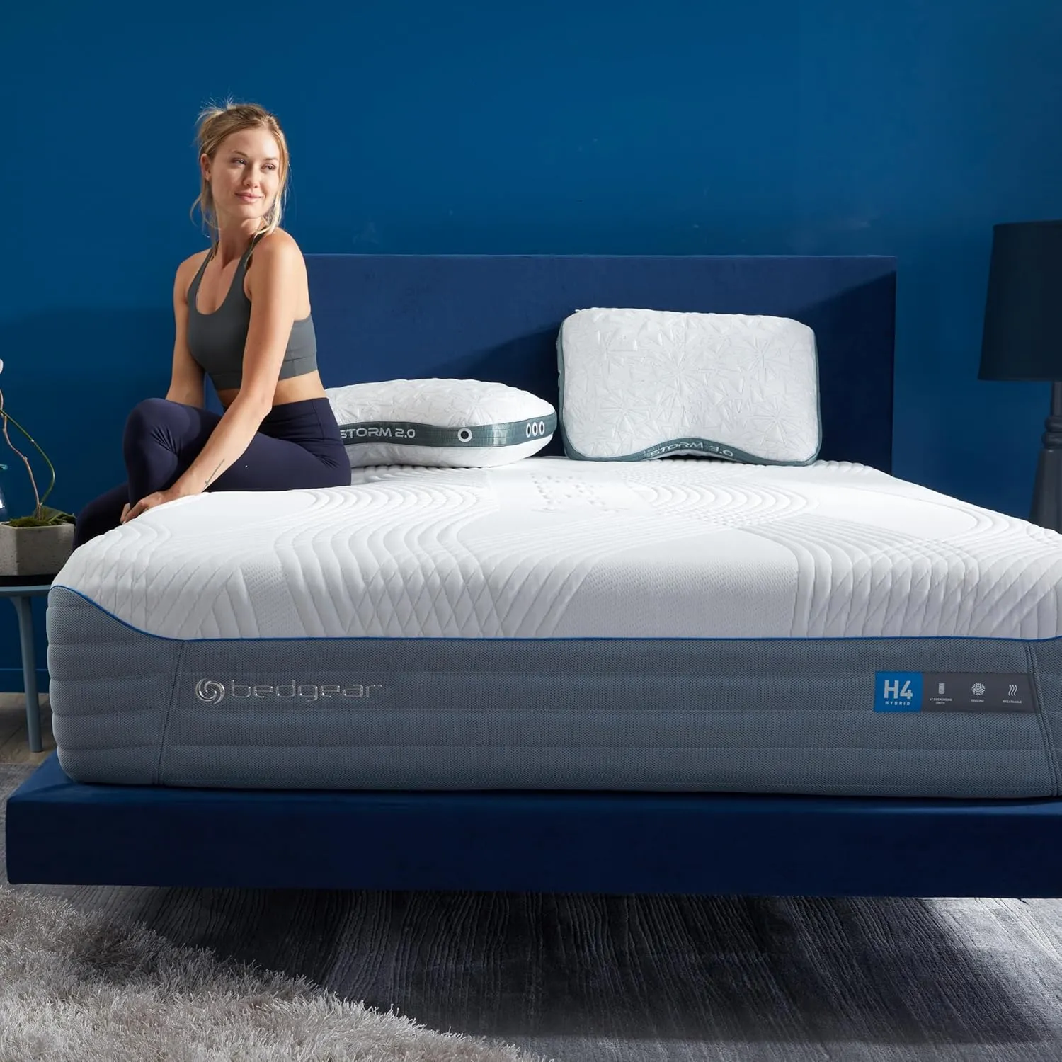 Bedgear H4 Performance Full Mattress - Hybrid Memory Foam Mattress, Medium Firm - Adaptive React Foam for Comfort, Instant Cooling by Ver-Tex Technology